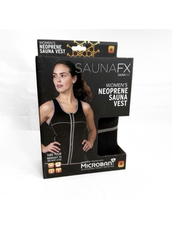 SaunaFX Jackets & Blazers - Women M Sauna Vest Neoprene Microban Antimicrobial Sweat Gym Body Shaper SaunaFX